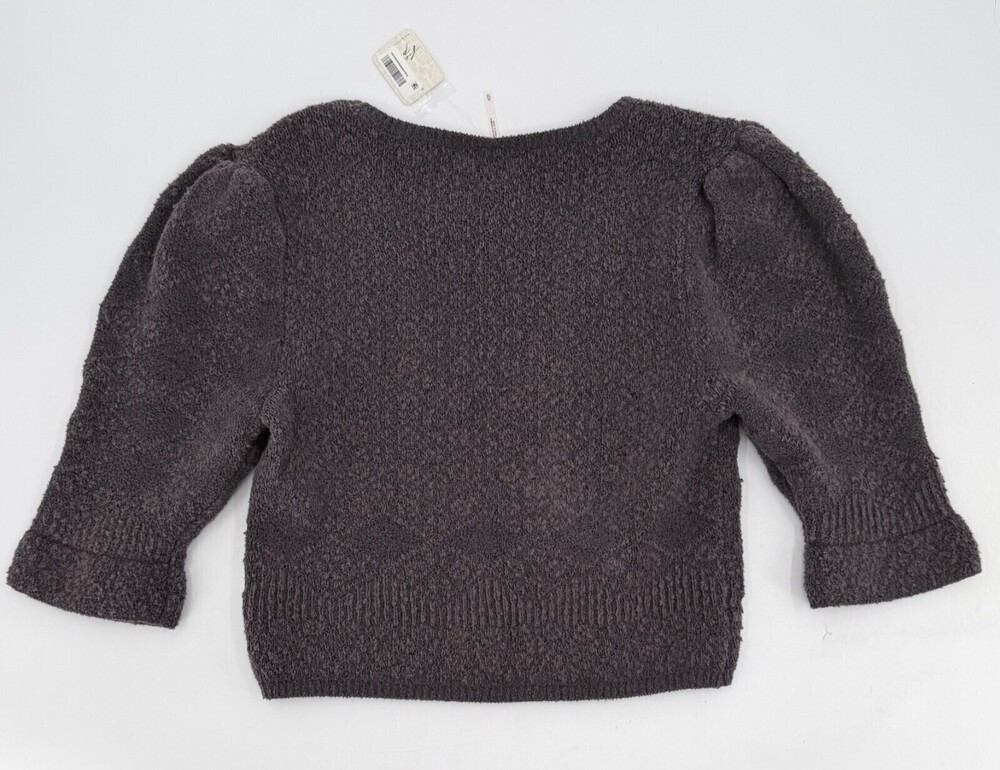 New Free People Sweater Womens Extra Large Gray Cardigan Button 3/4 Sleeve - Picture 2 of 11